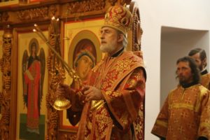В канун памяти великомученицы Варвары Преосвященнейший Владимир совершил полиелейное богослужение. 16.12.2019 г.