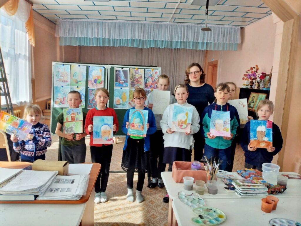 Для воспитанников воскресной школы при Петропавловском храме г. Куртамыша проведён мастер-класс по рисованию