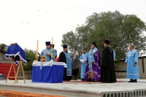 Епископ Владимир совершил чин освящения камня в основании храма в честь Покрова Пресвятой Богородицы п. Юргамыш