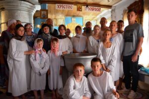 Таинство Крещения совершено в молебном доме с. Вознесенское   