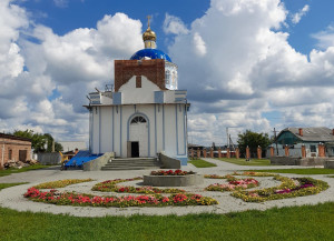 Продолжается роспись стен храма в честь Покрова Пресвятой Богородицы р.п. Каргаполье